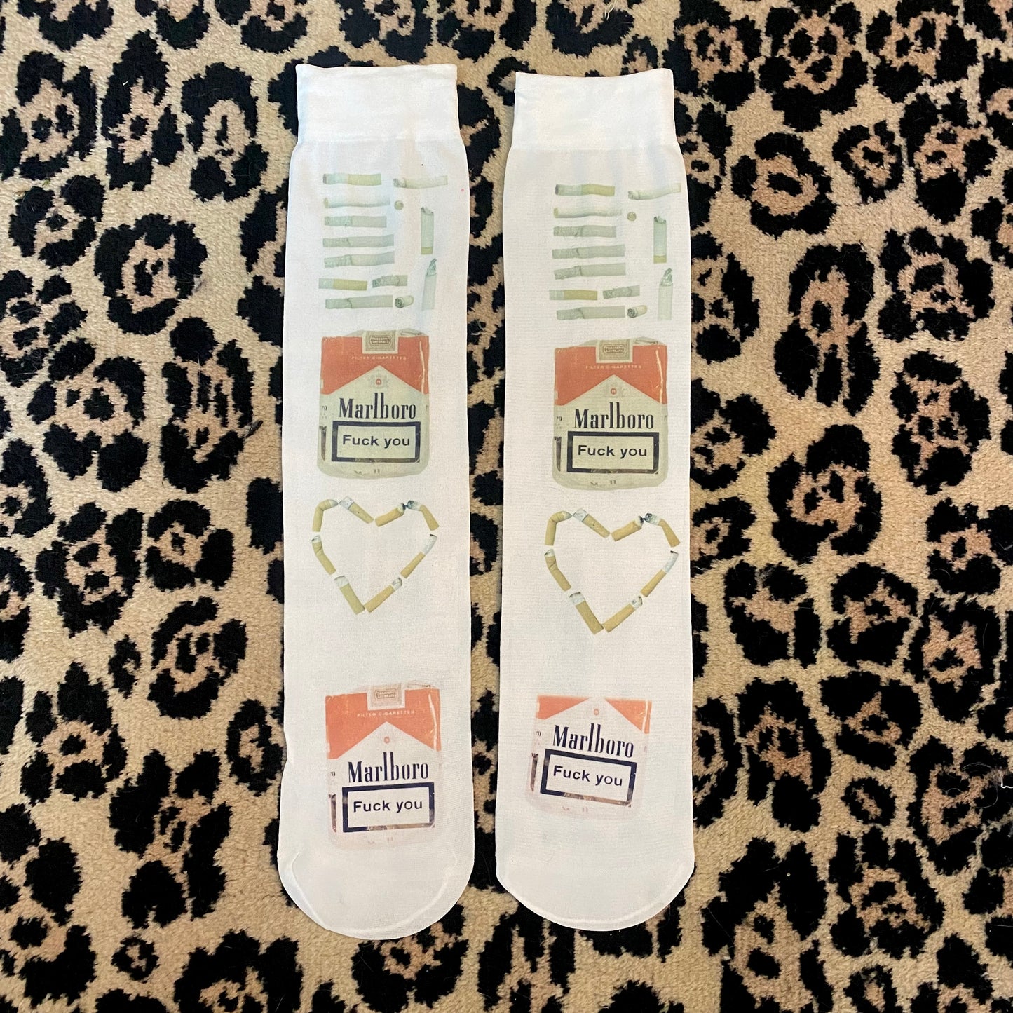 Printed under the knee socks