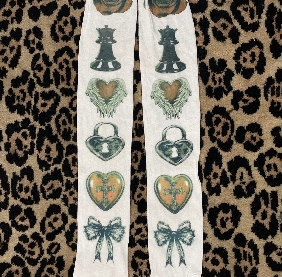 Printed full leg tights