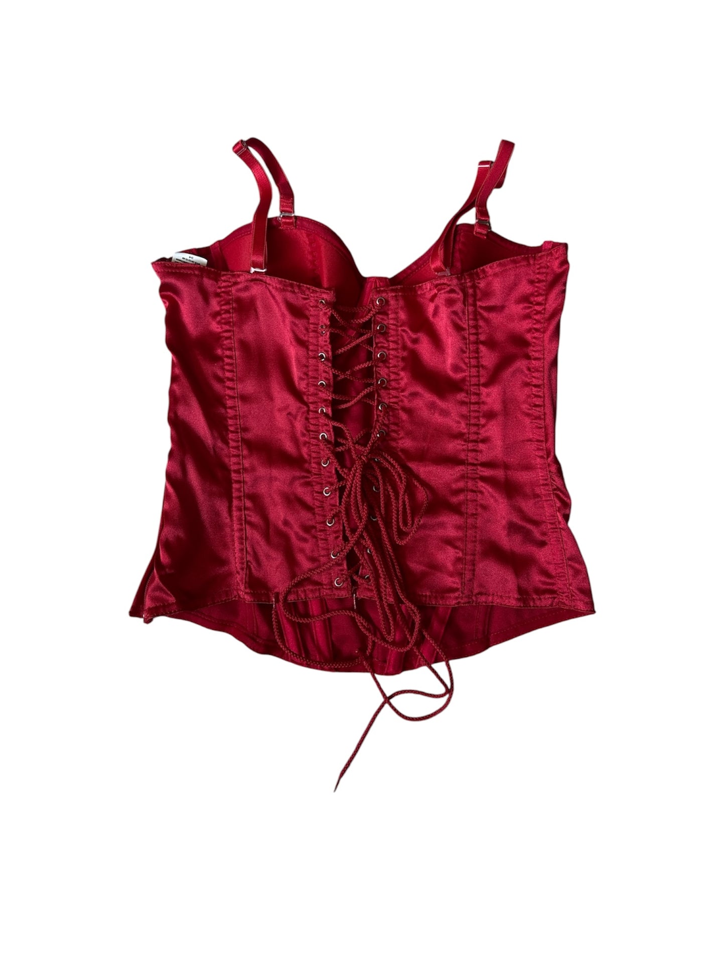 Red bustier size 34B (adjustable back)
