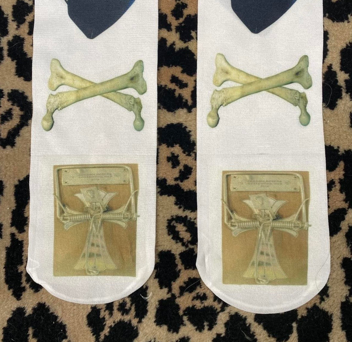 Printed under the knee socks