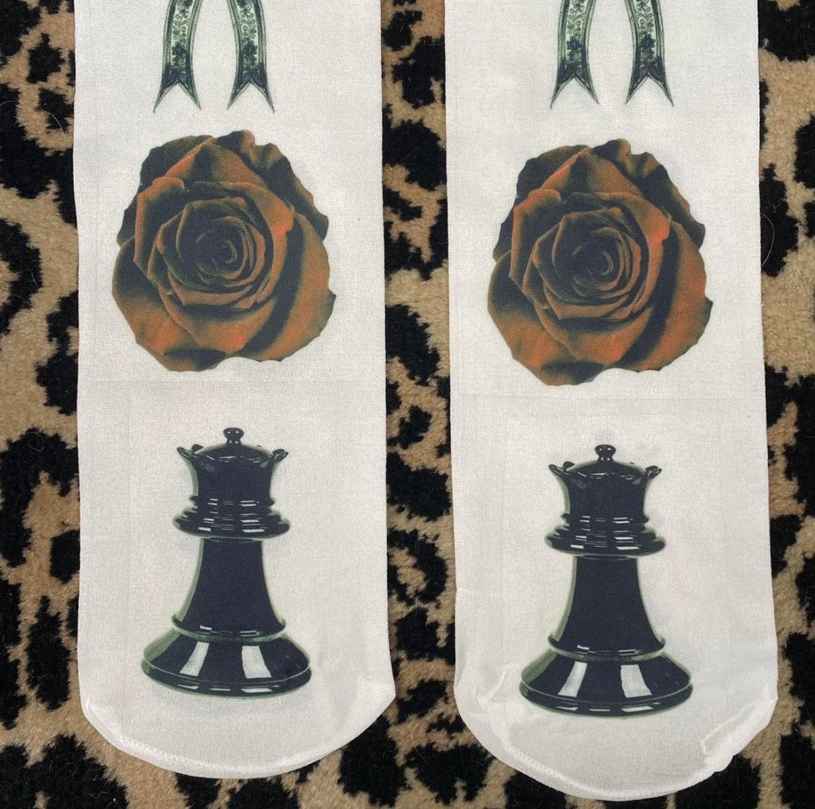 Printed under the knee socks