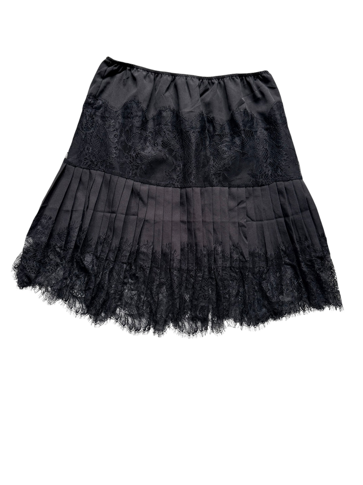 Black Lace Trim Skirt Size L