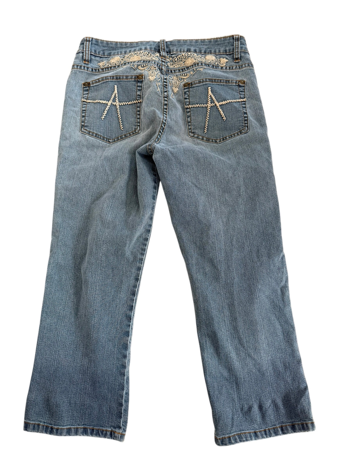 Y2K Embroidered Capris Size 28