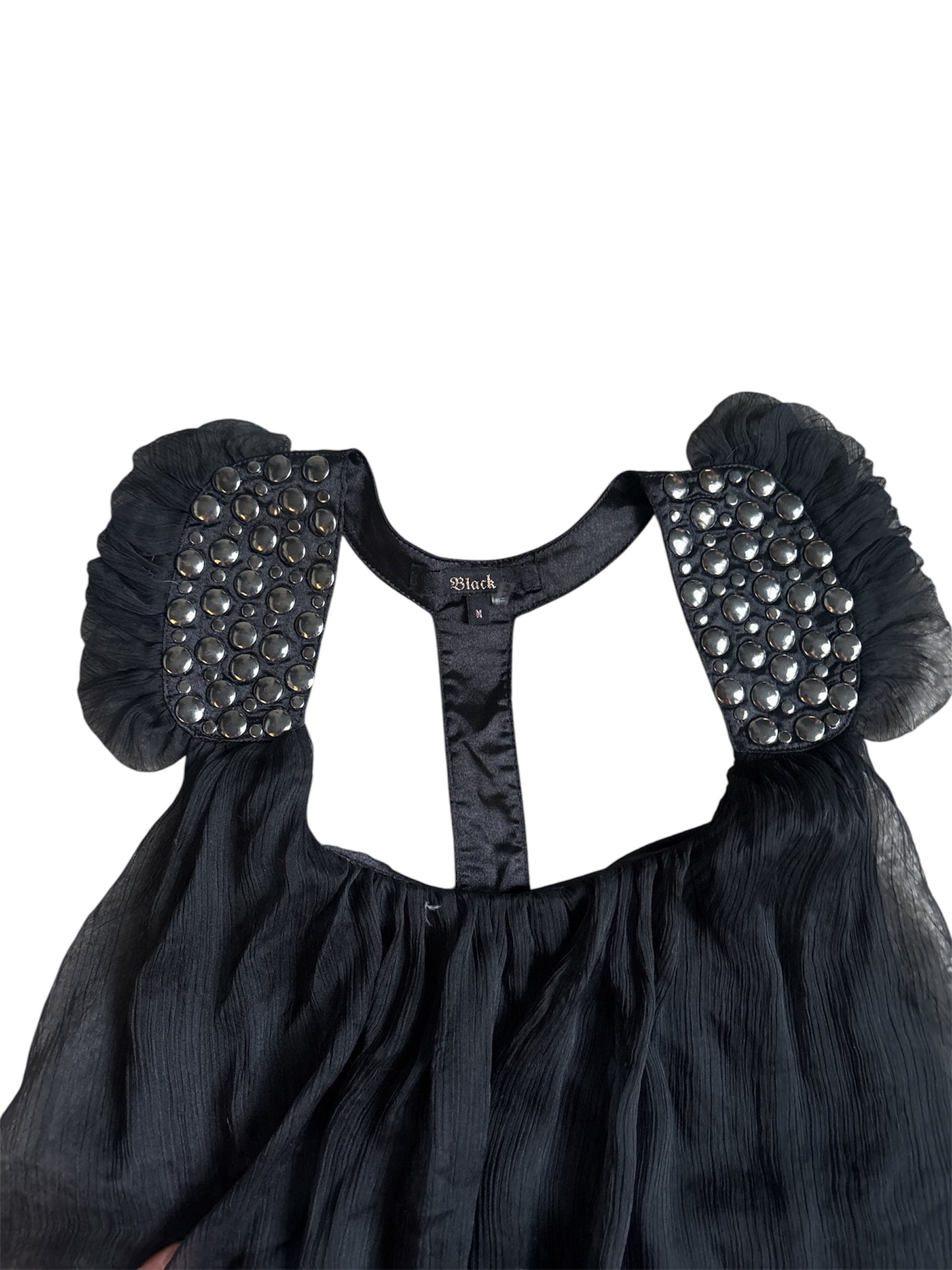 Flowy babydoll top with studs size s/m