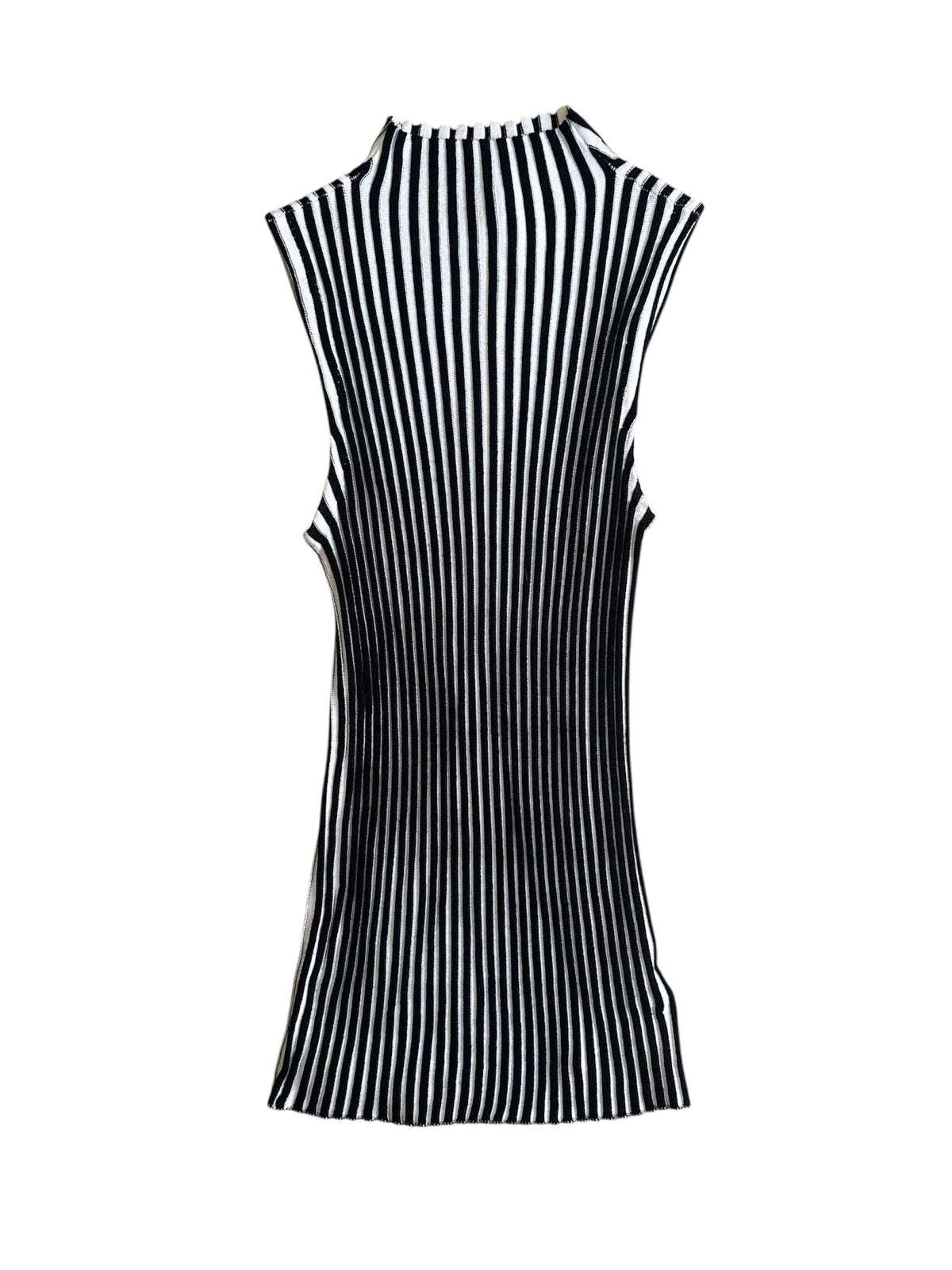 Stretchy accordion stripe tank size s
