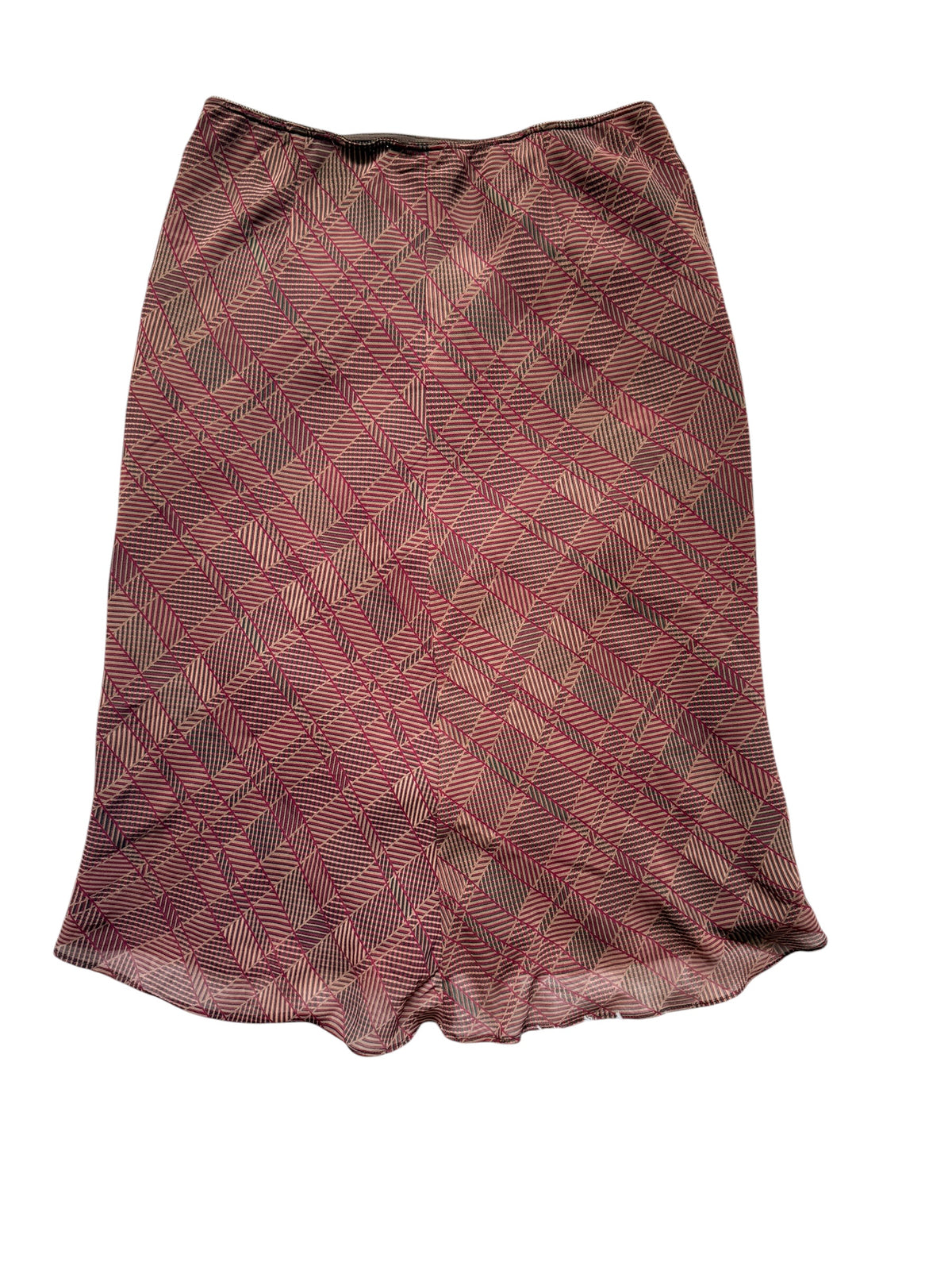 Plaid Midi Skirt Size M