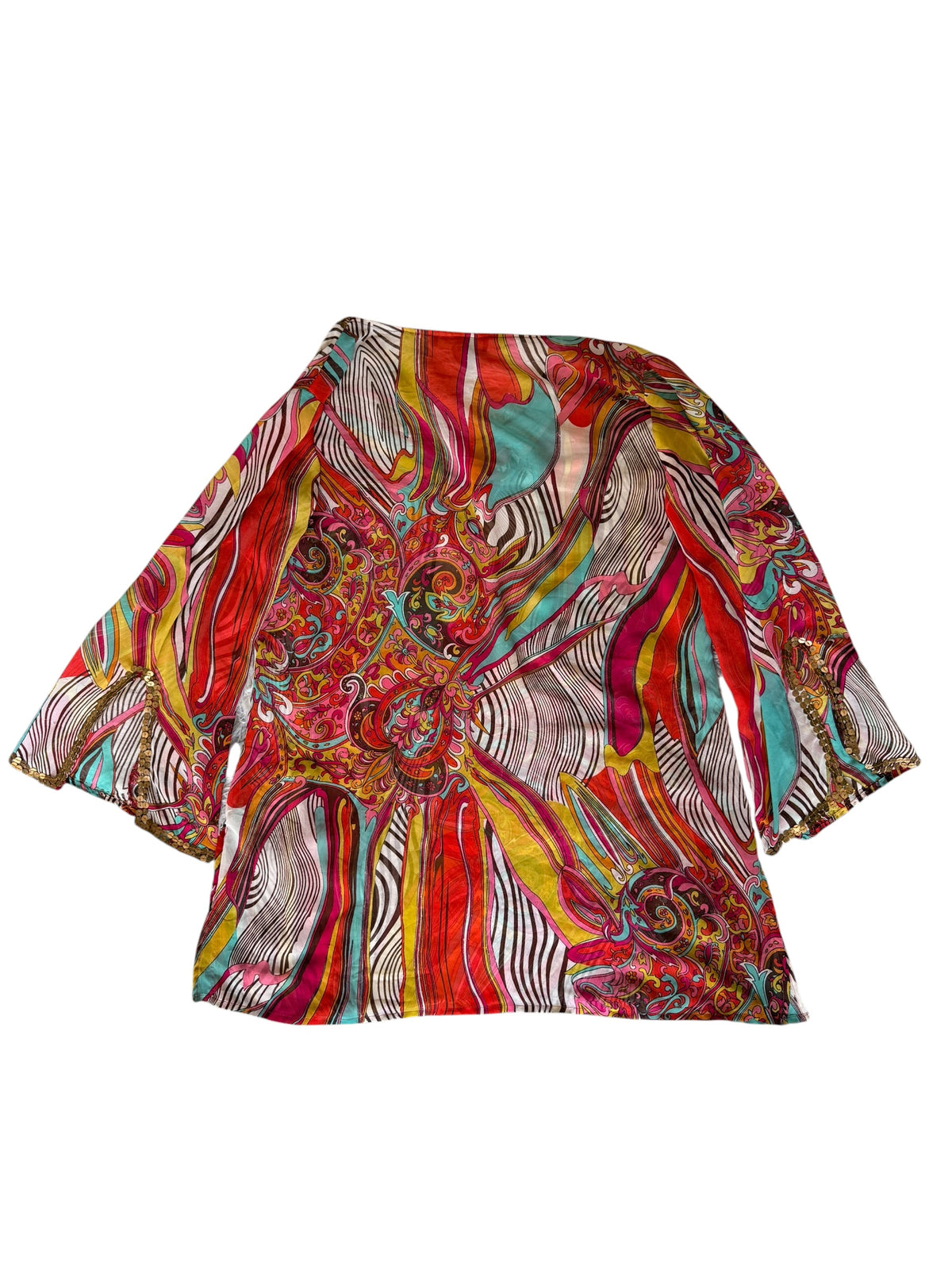 Sheer sequin Tunic Top Size 2X