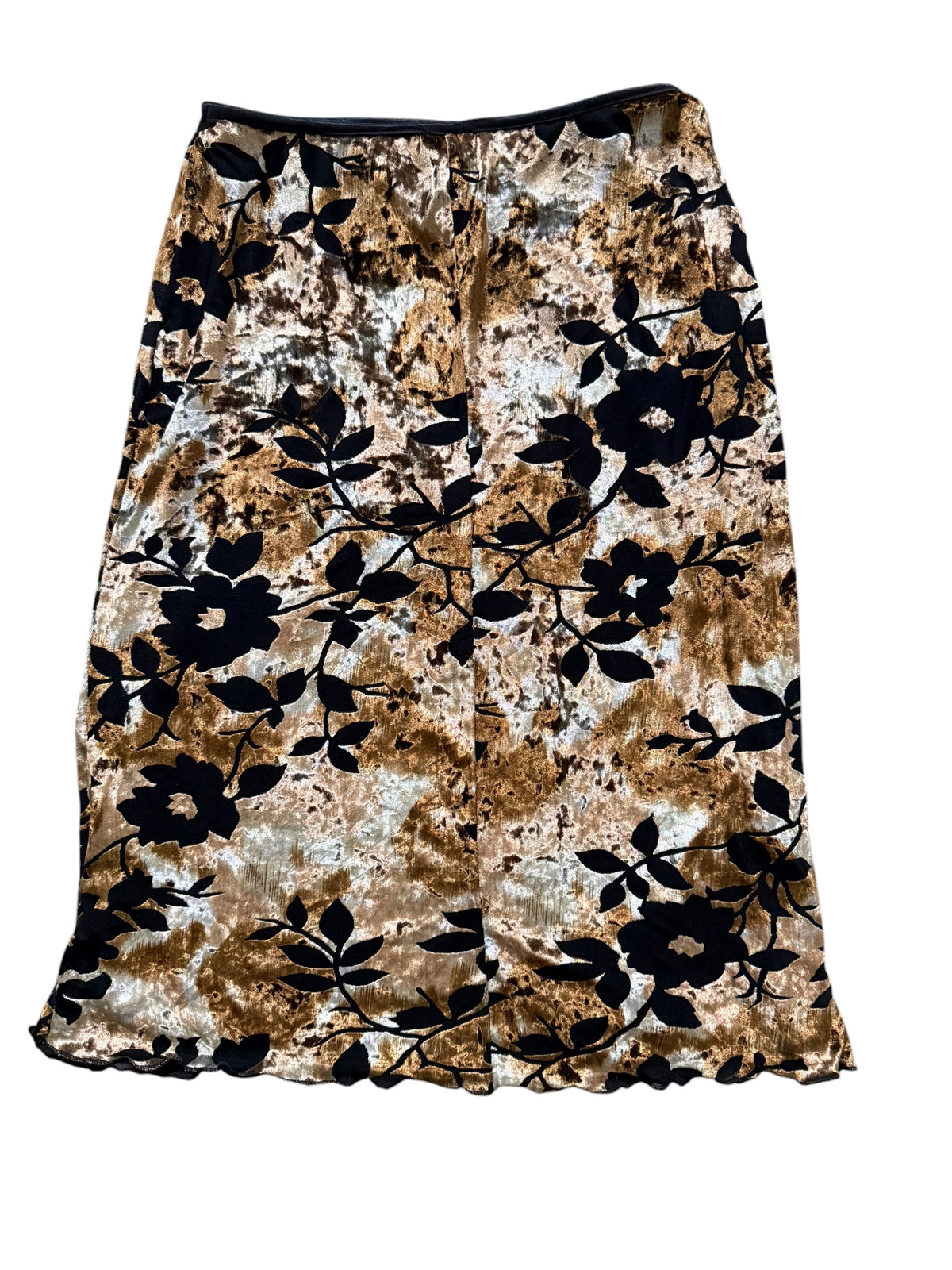 Crushed Velvet Floral Skirt Size M