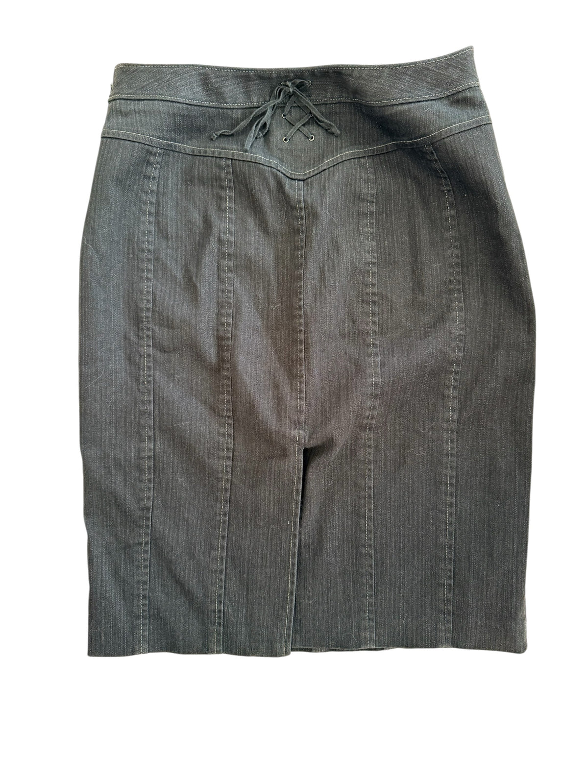 Dark Gray, Stretch Denim Pencil Skirt Size 0