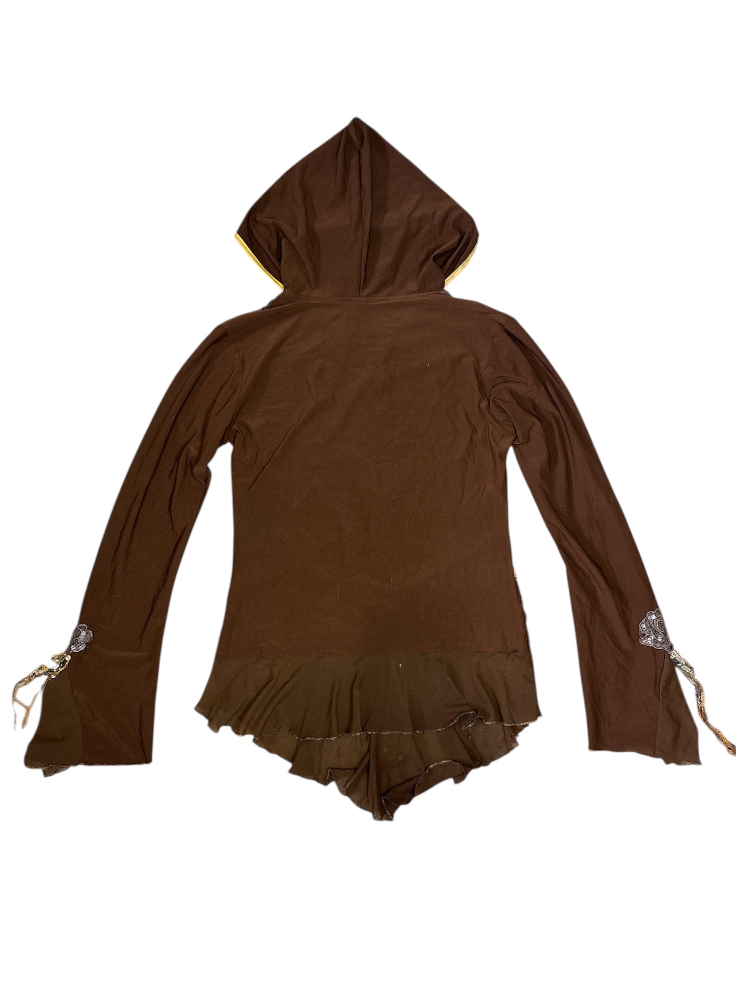 Galafin hooded sequin ls size small