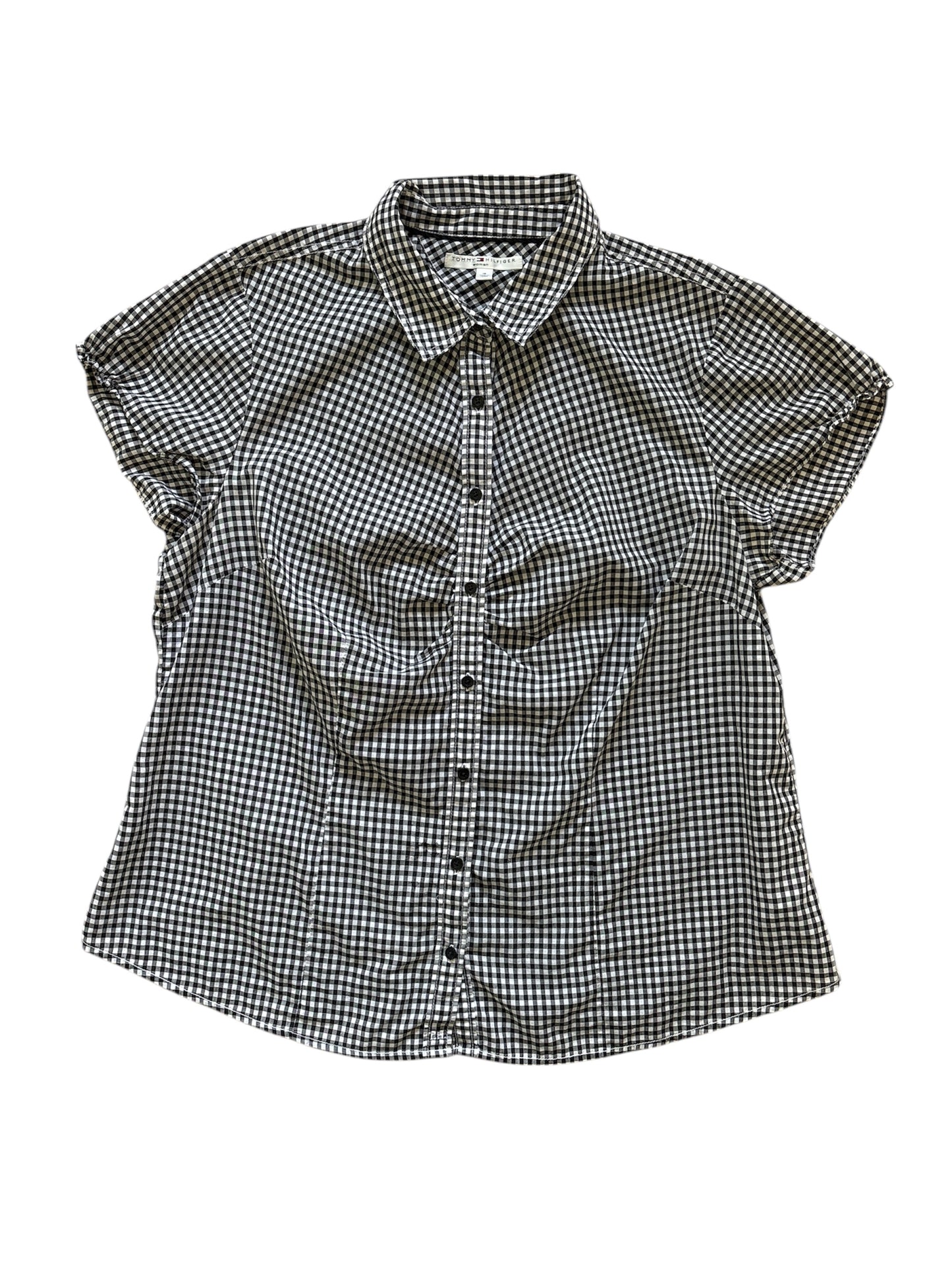 Tommy gingham babydoll button up size 16