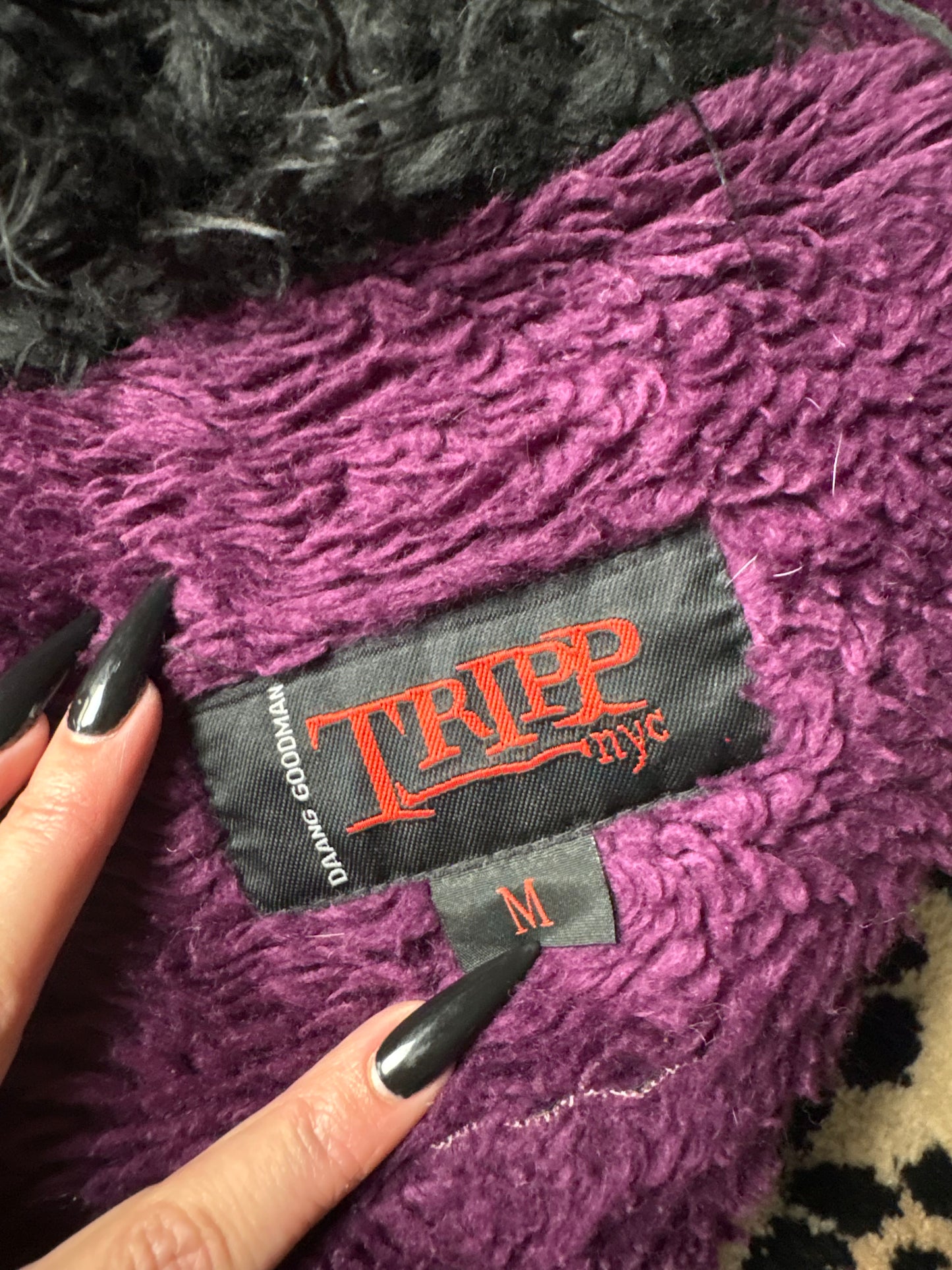 TRIPP purple and black coat size M