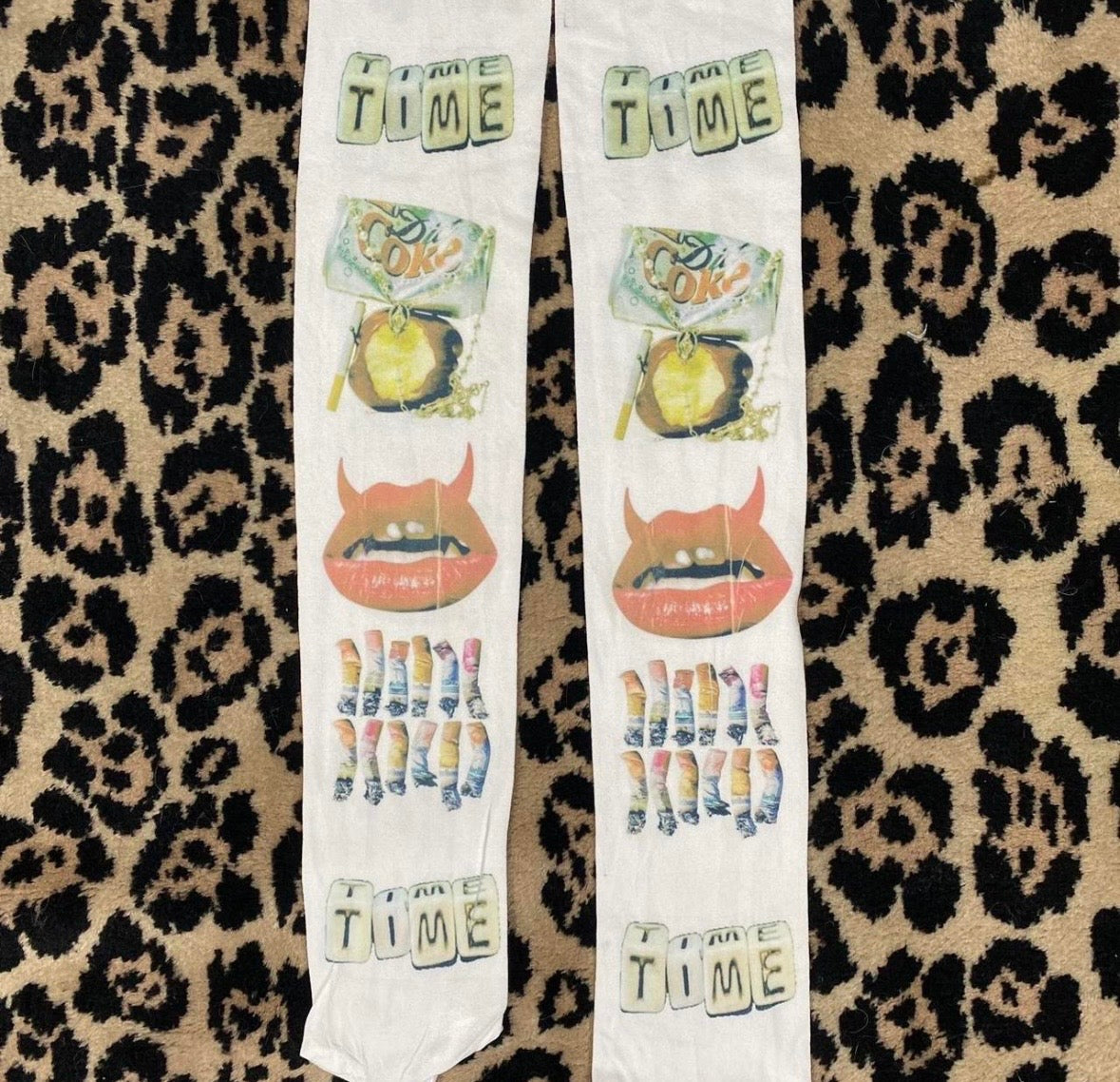 Printed full leg tights