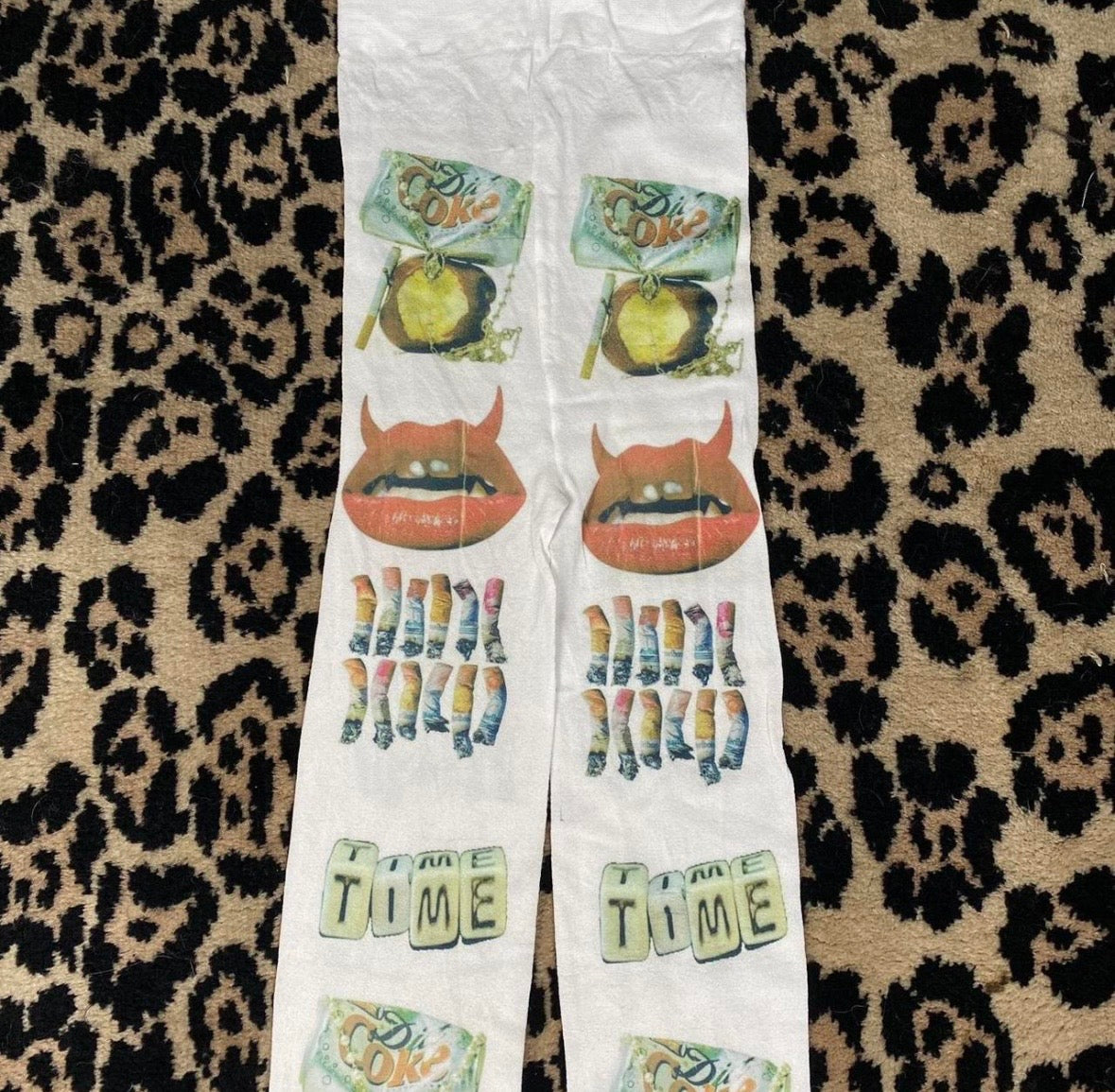 Printed full leg tights