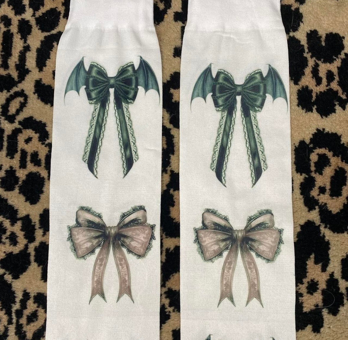 Printed under the knee socks