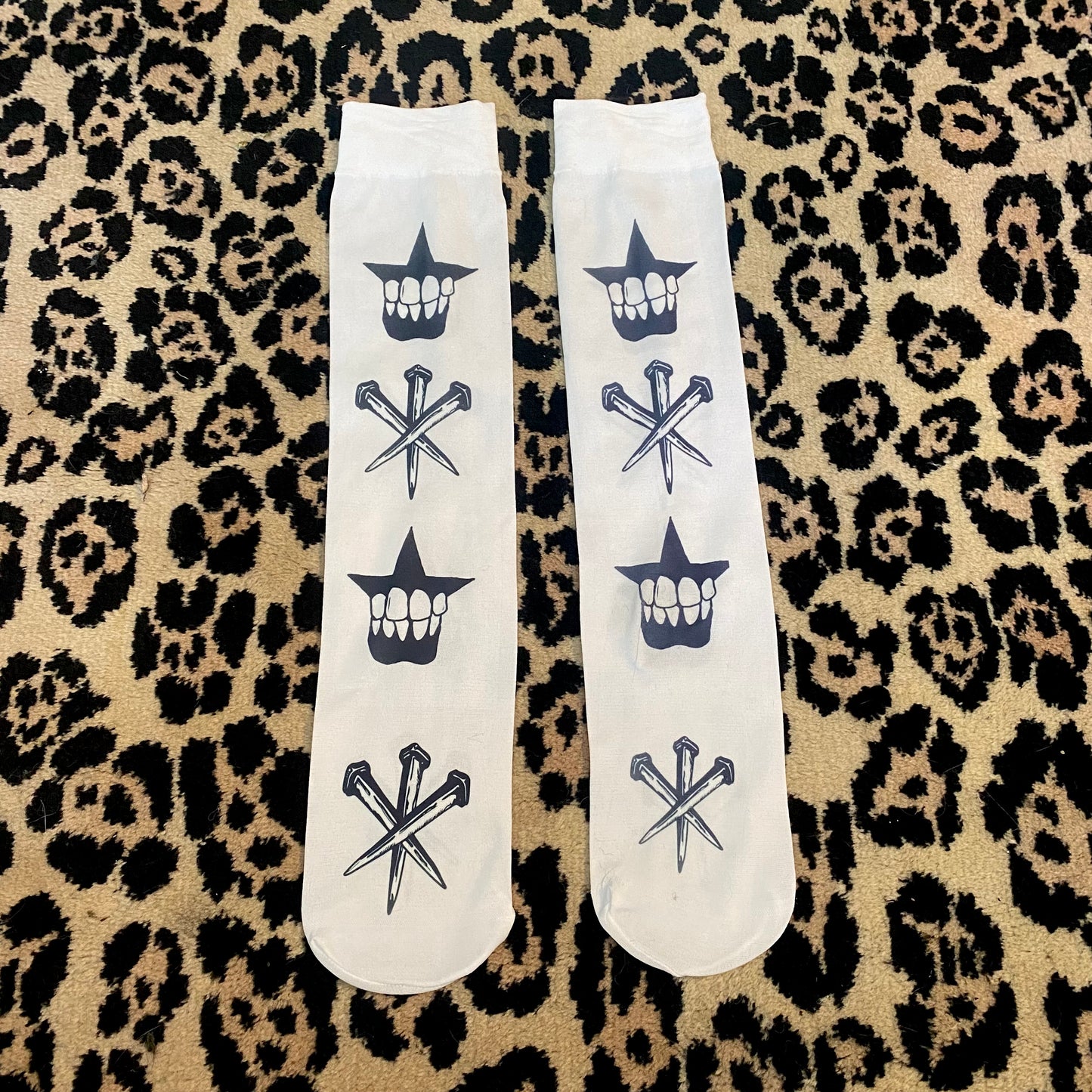 Printed under the knee socks