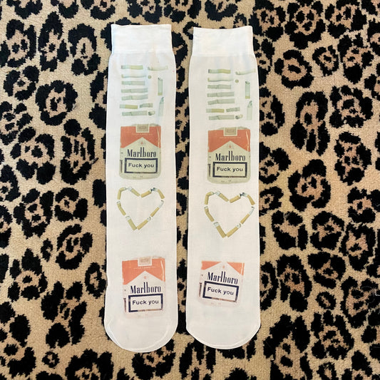 Printed under the knee socks