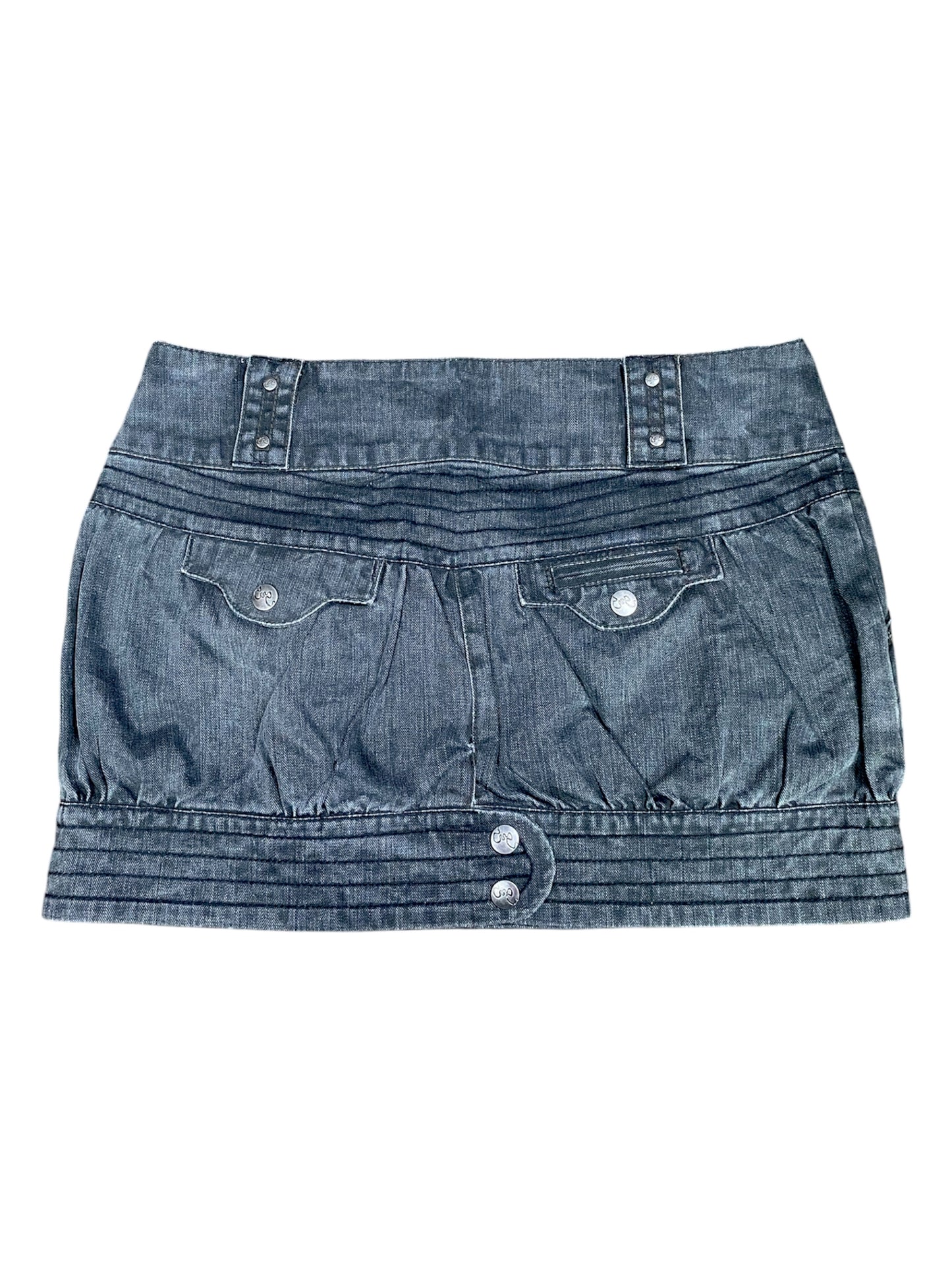 Y2k charcoal denim mini skirt size small