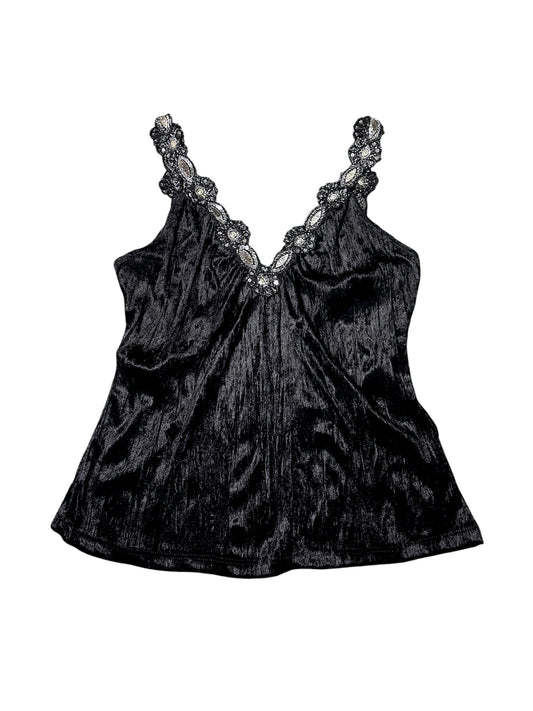 Black velvet tank size L