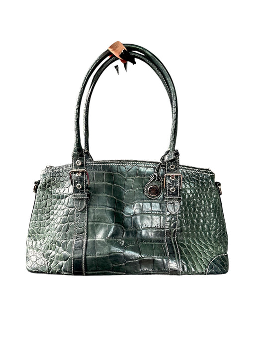 DOONEY AND BURKE green snakeskin bag