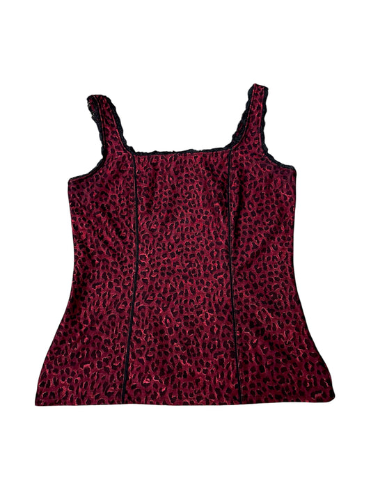 Red cheetah top size M