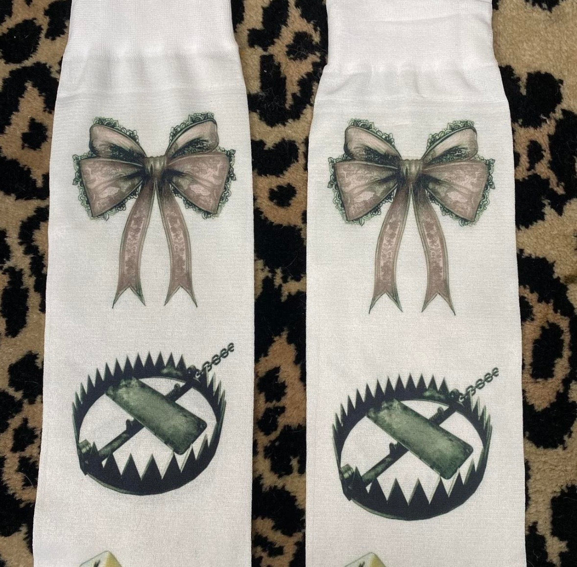 Printed under the knee socks