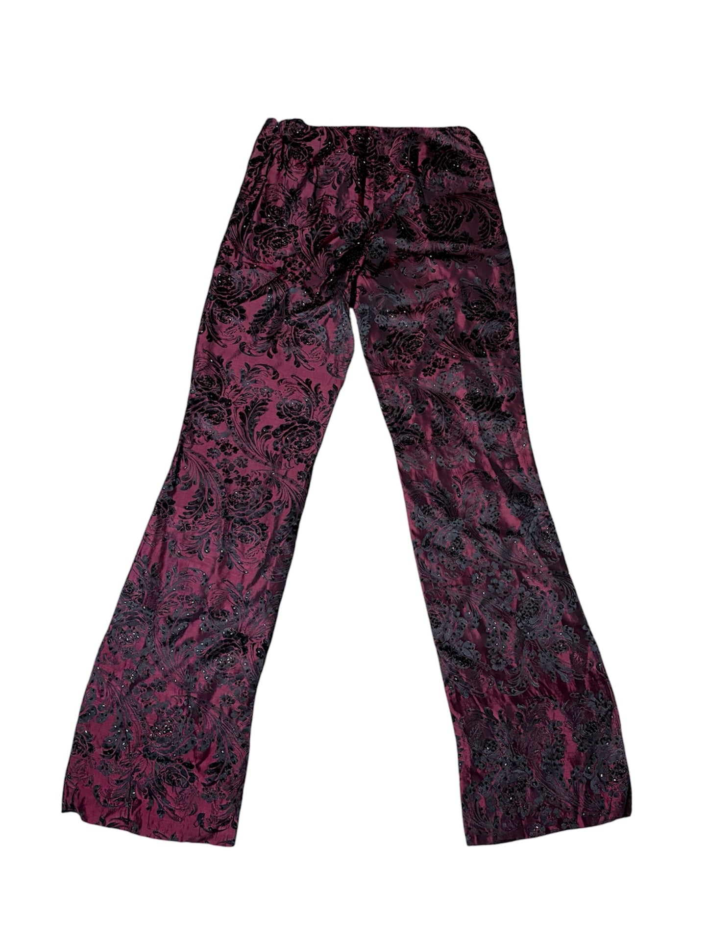 CACHÉ beaded floral pants size 4, waist 29 in