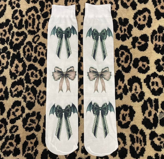 Printed under the knee socks