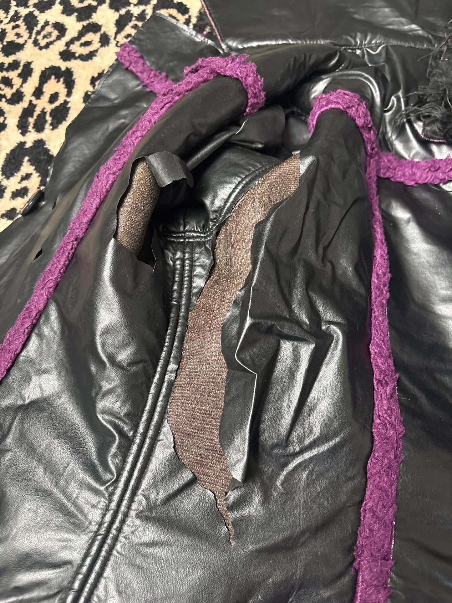 TRIPP purple and black coat size M