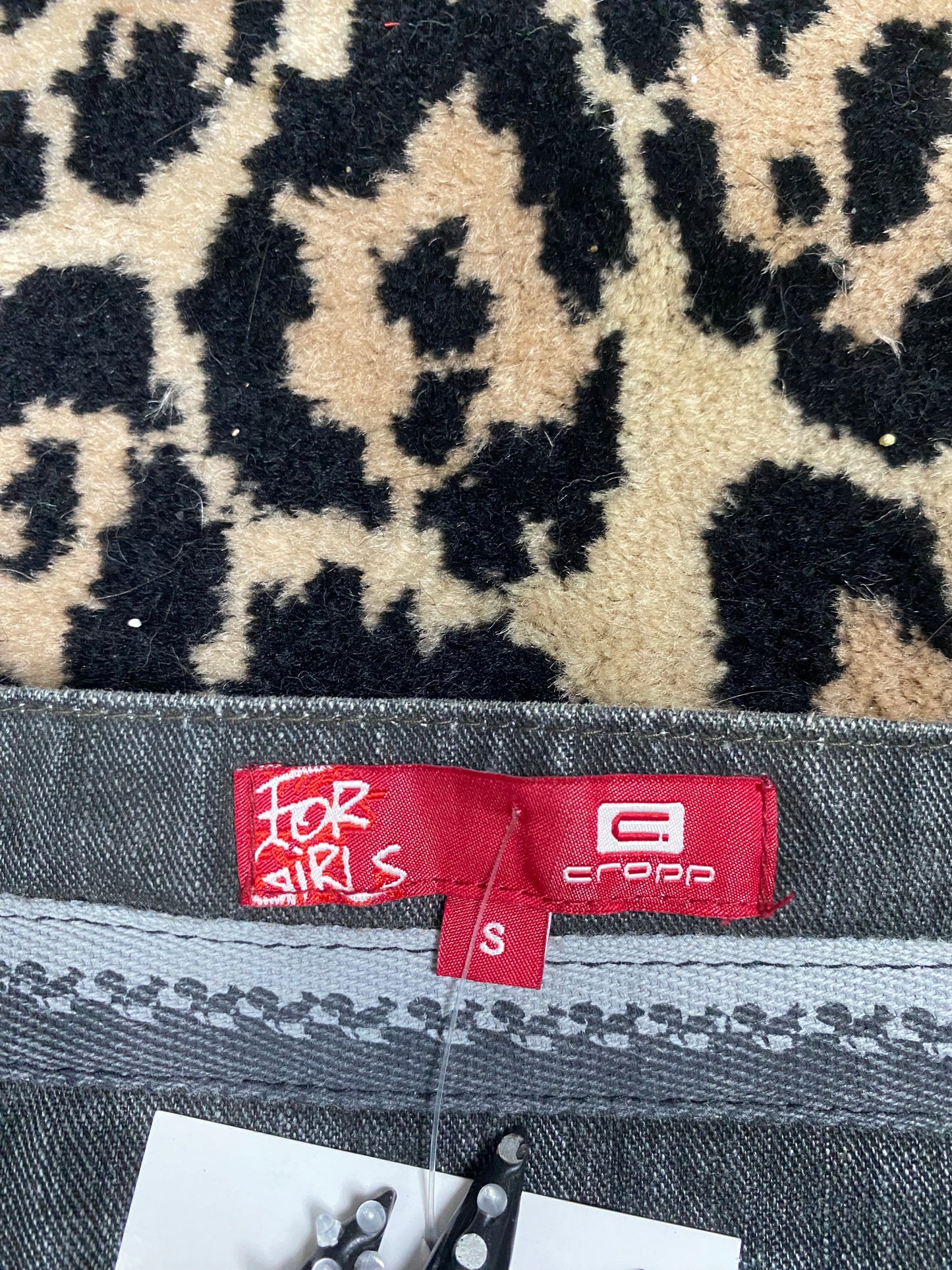 Y2k charcoal denim mini skirt size small