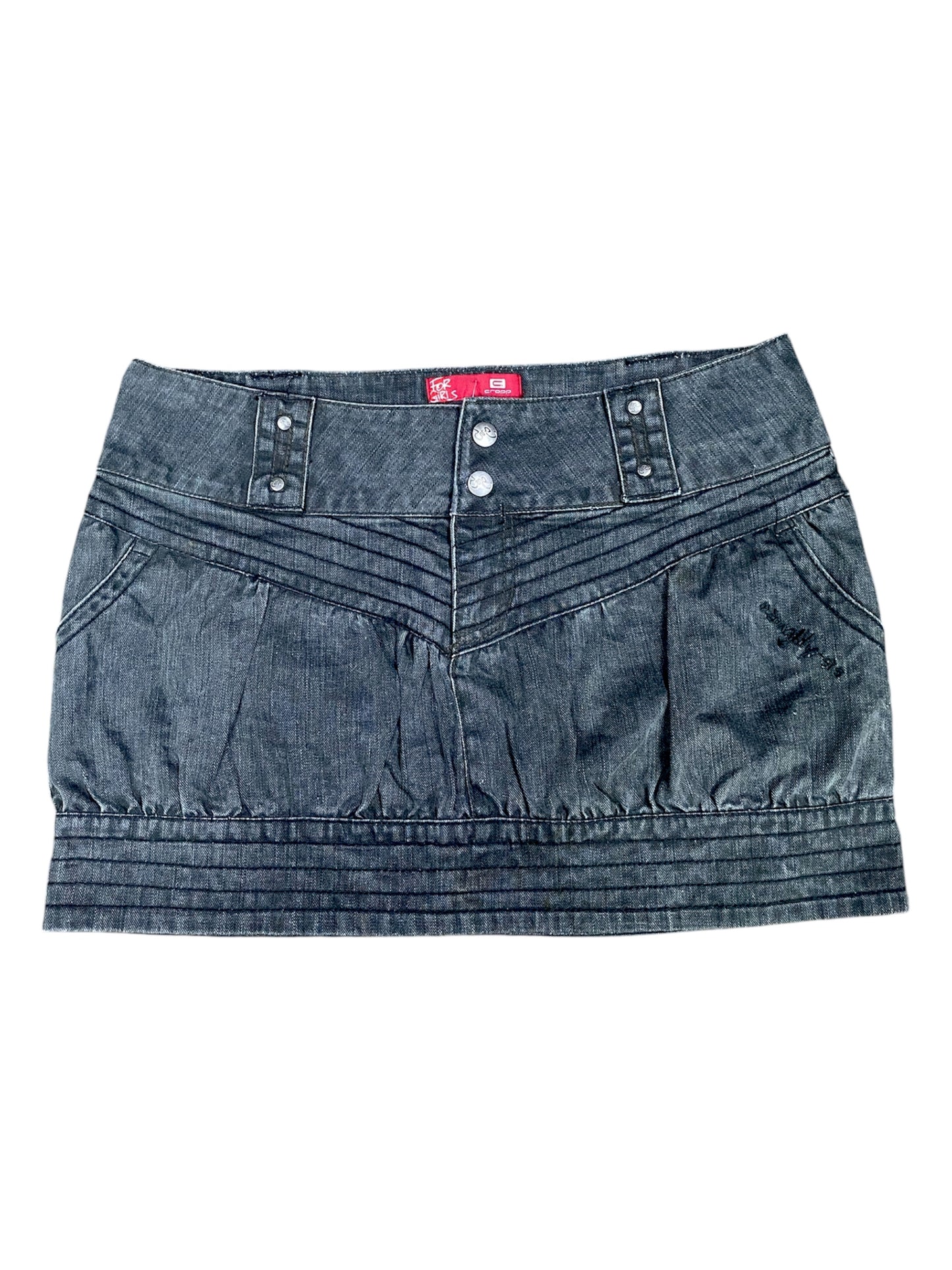 Y2k charcoal denim mini skirt size small