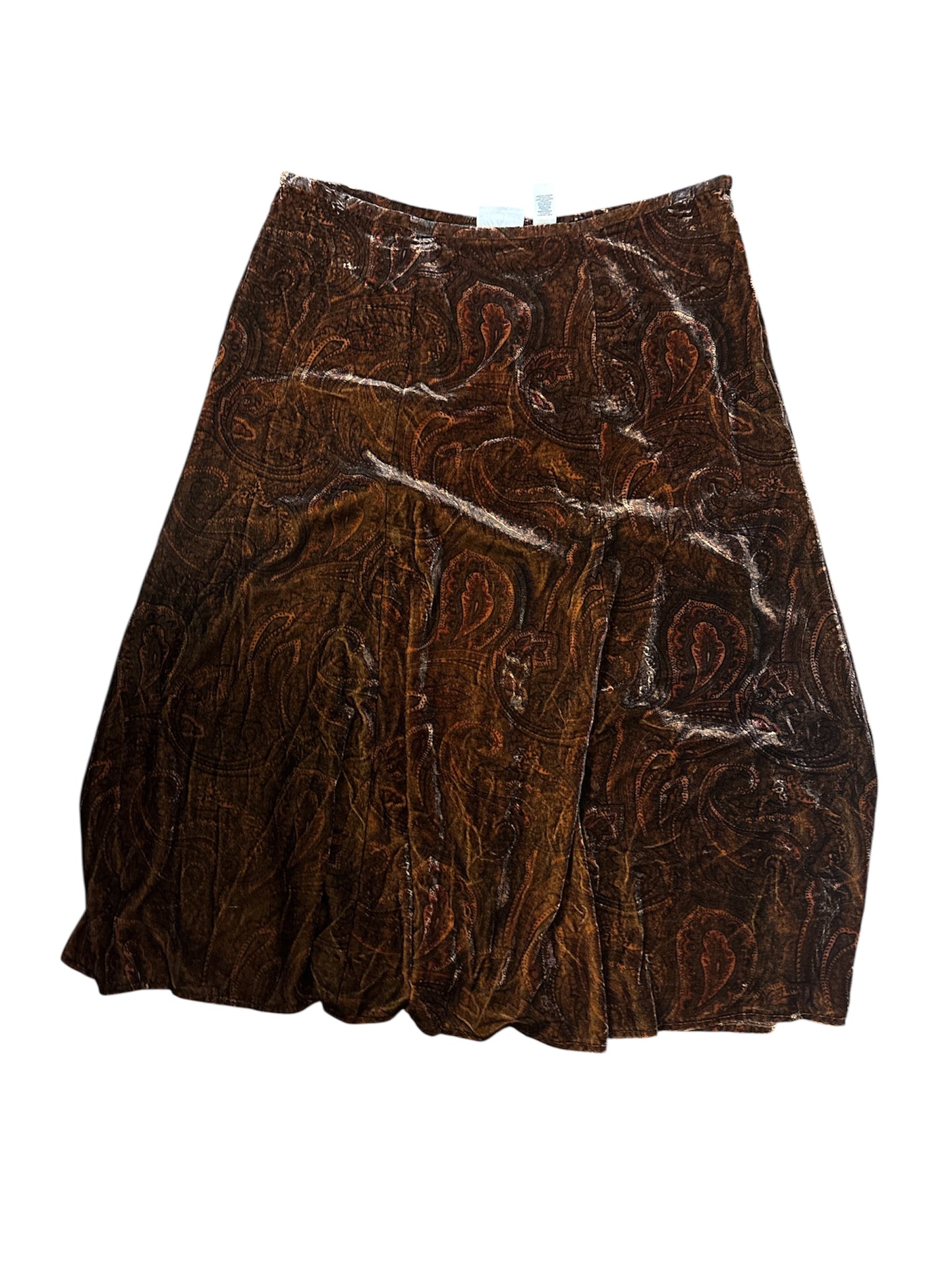 Paisley velvet maxi skirt size 18