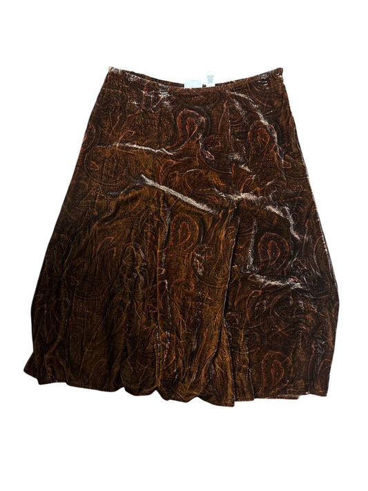 Paisley velvet maxi skirt size 18