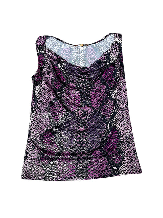 Purple snakeskin glitter top size S