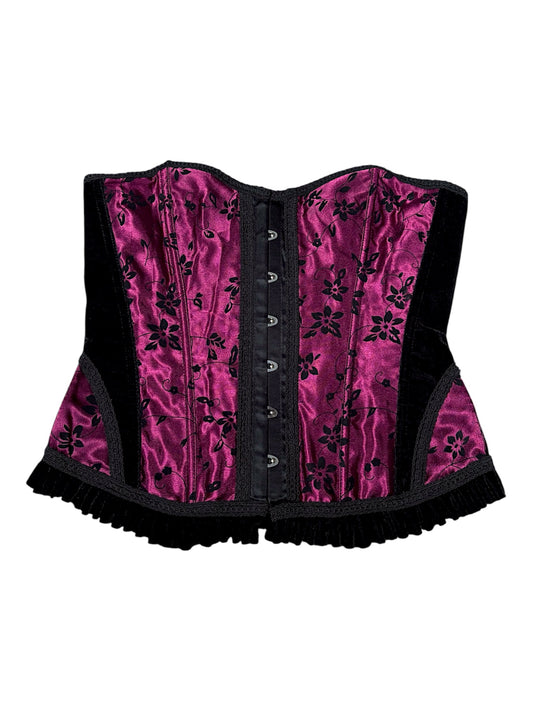 Floral velvet gothic corset size M