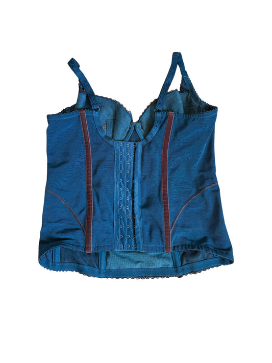 Blue floral bustier top size M, fits C cup
