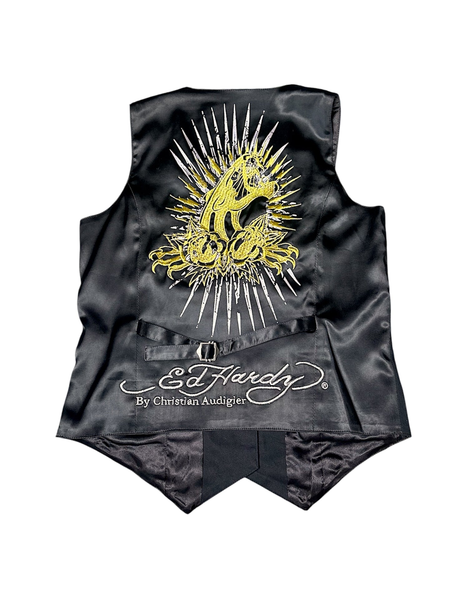 ED HARDY deadstock embroidered vest size L