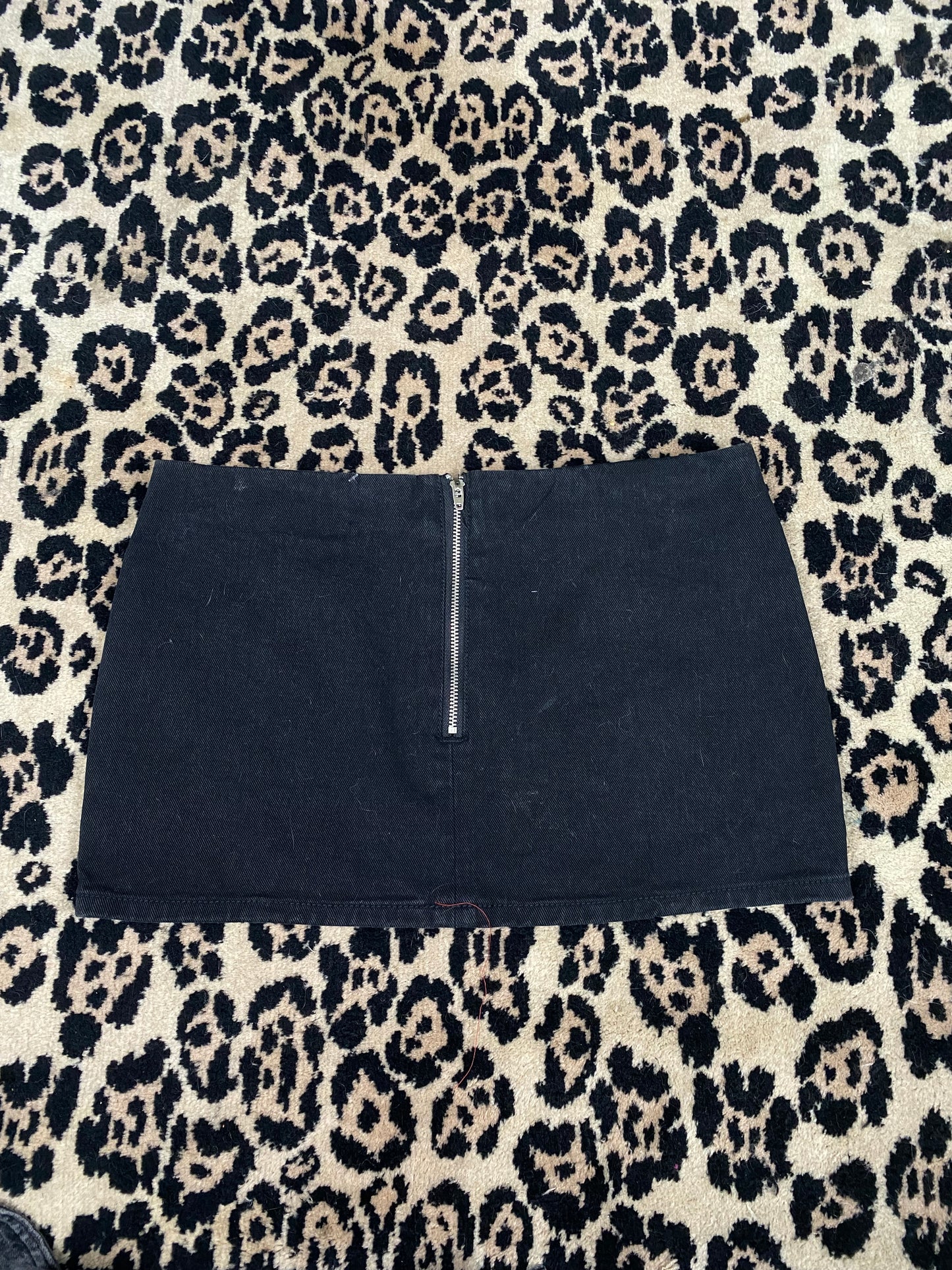 Patch denim mini skirt size 6