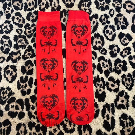 Printed under the knee socks