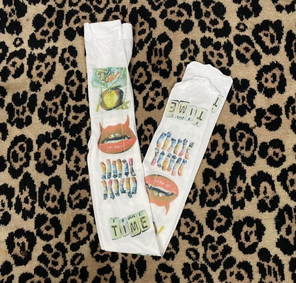 Printed full leg tights