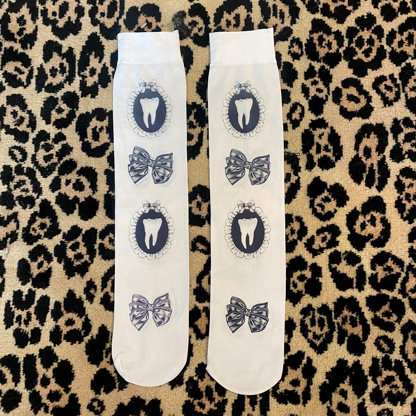 Printed under the knee socks