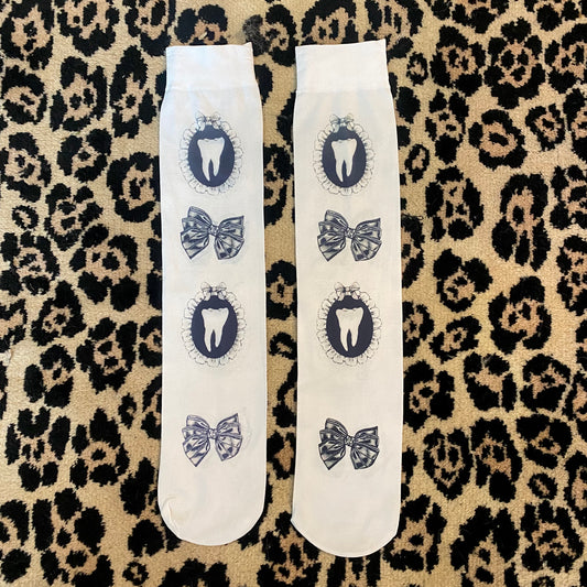 Printed under the knee socks