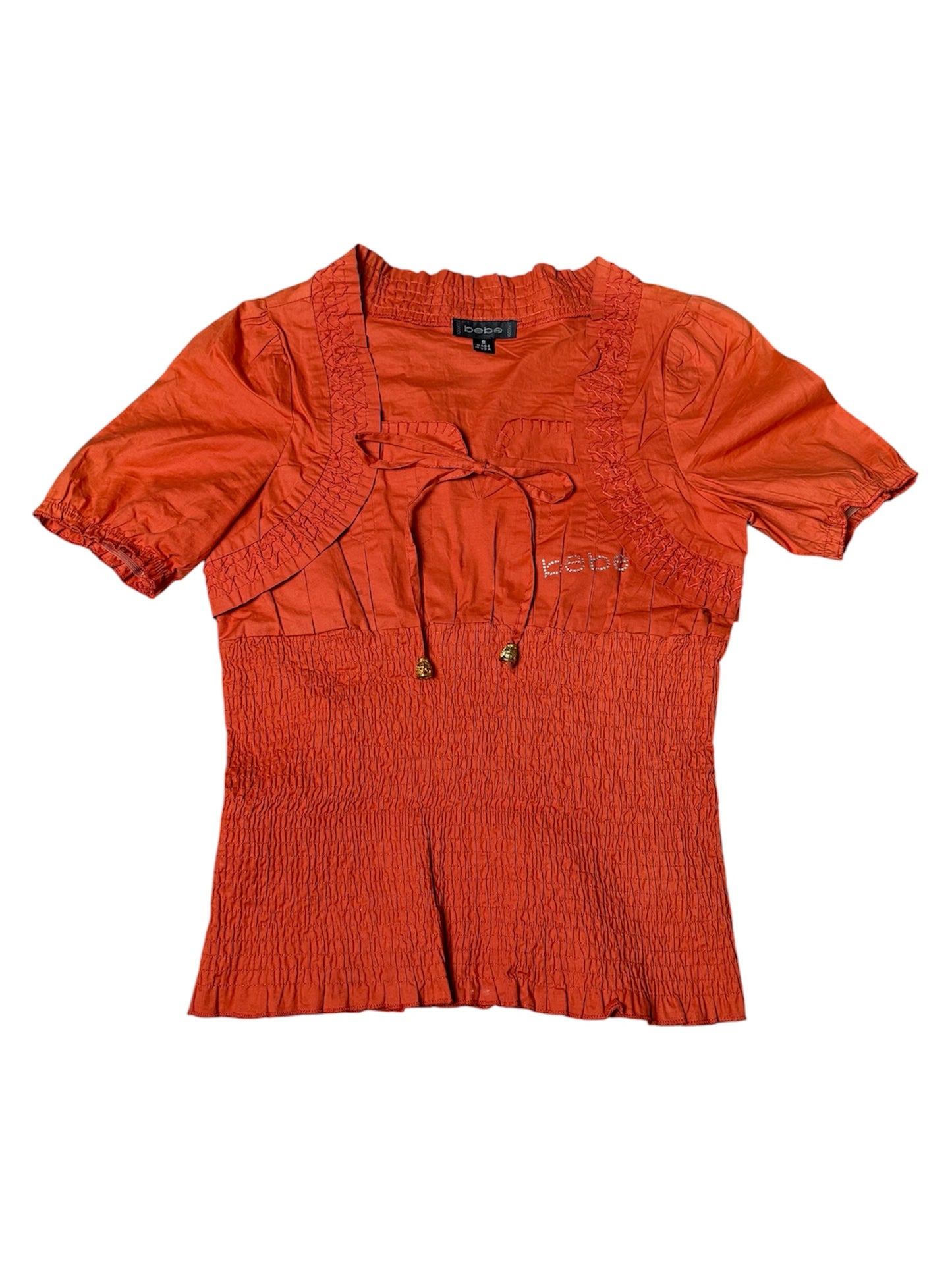BEBE orange top size S