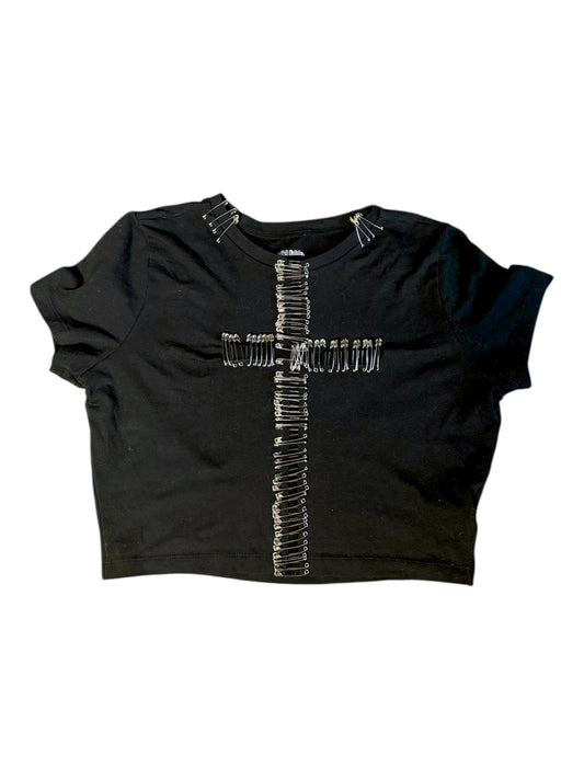 Killer Stitch 1/1 cross crop top size M