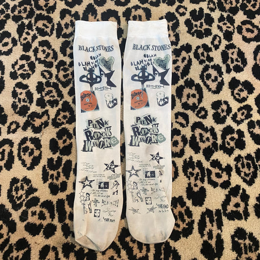 Printed under the knee socks