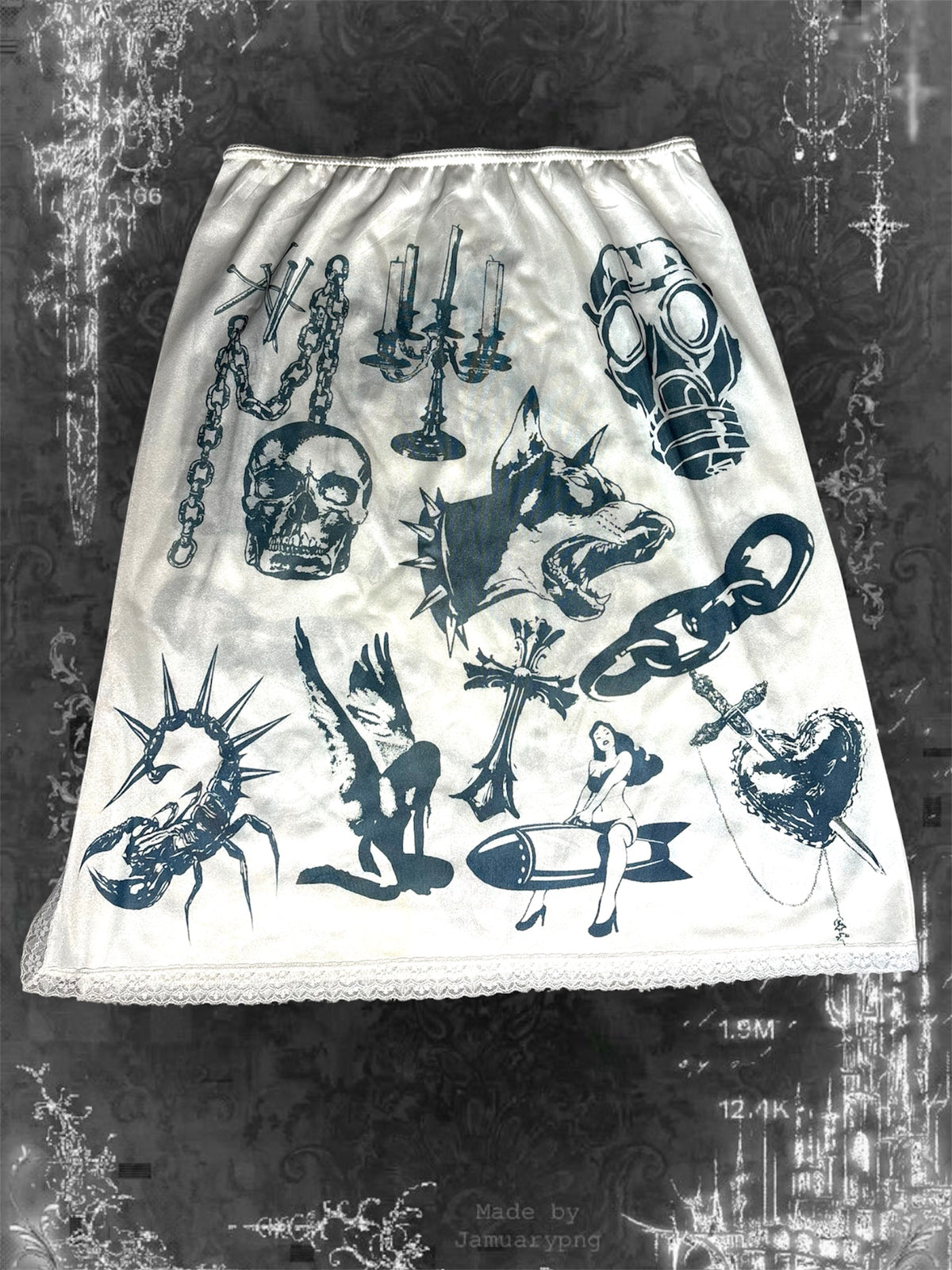 Killer Stitch 1/1 skirt size M-L, 23.5 inches long