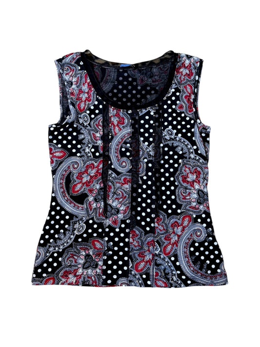 Polkadot mesh top size M
