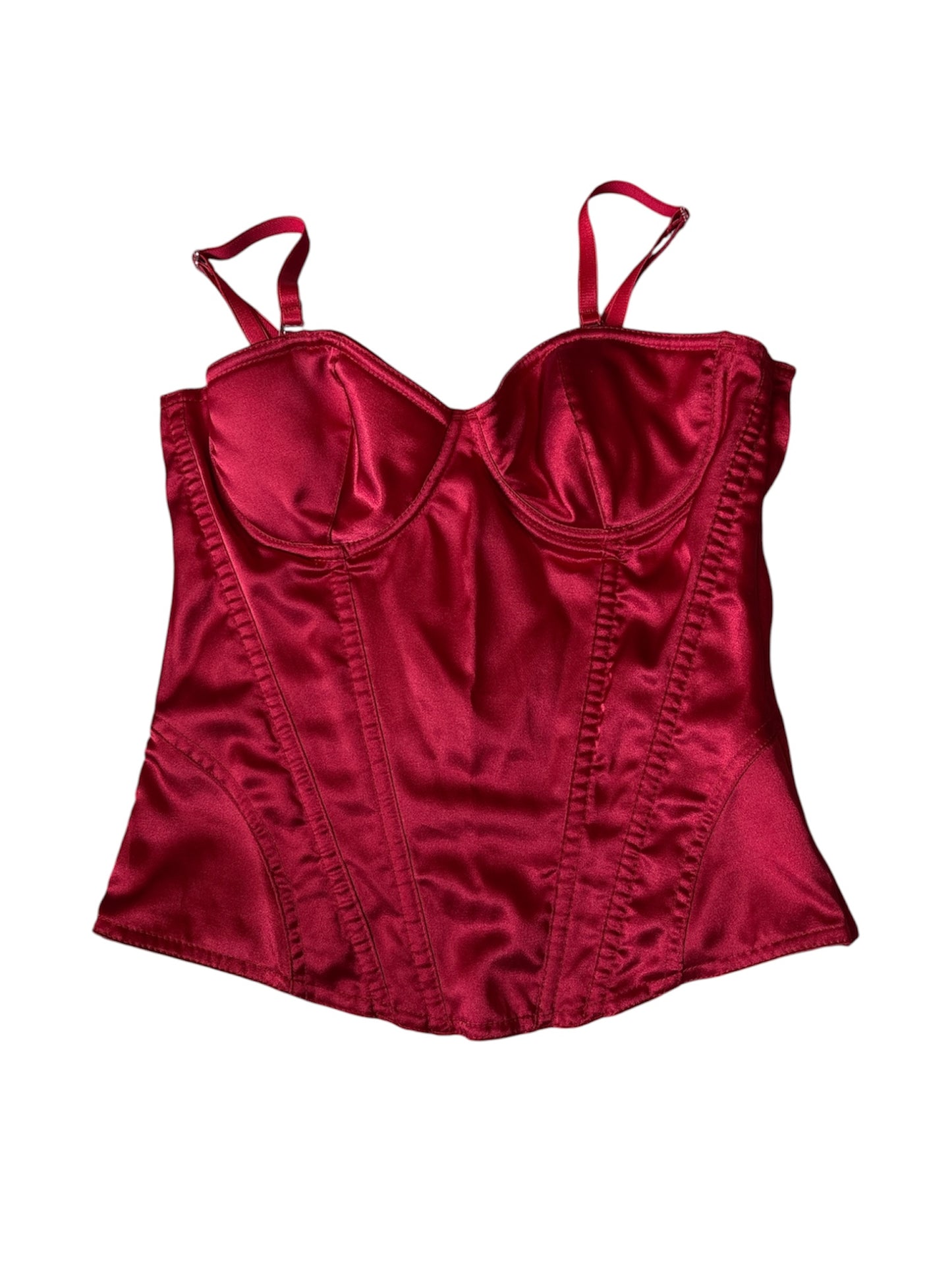 Red bustier size 34B (adjustable back)