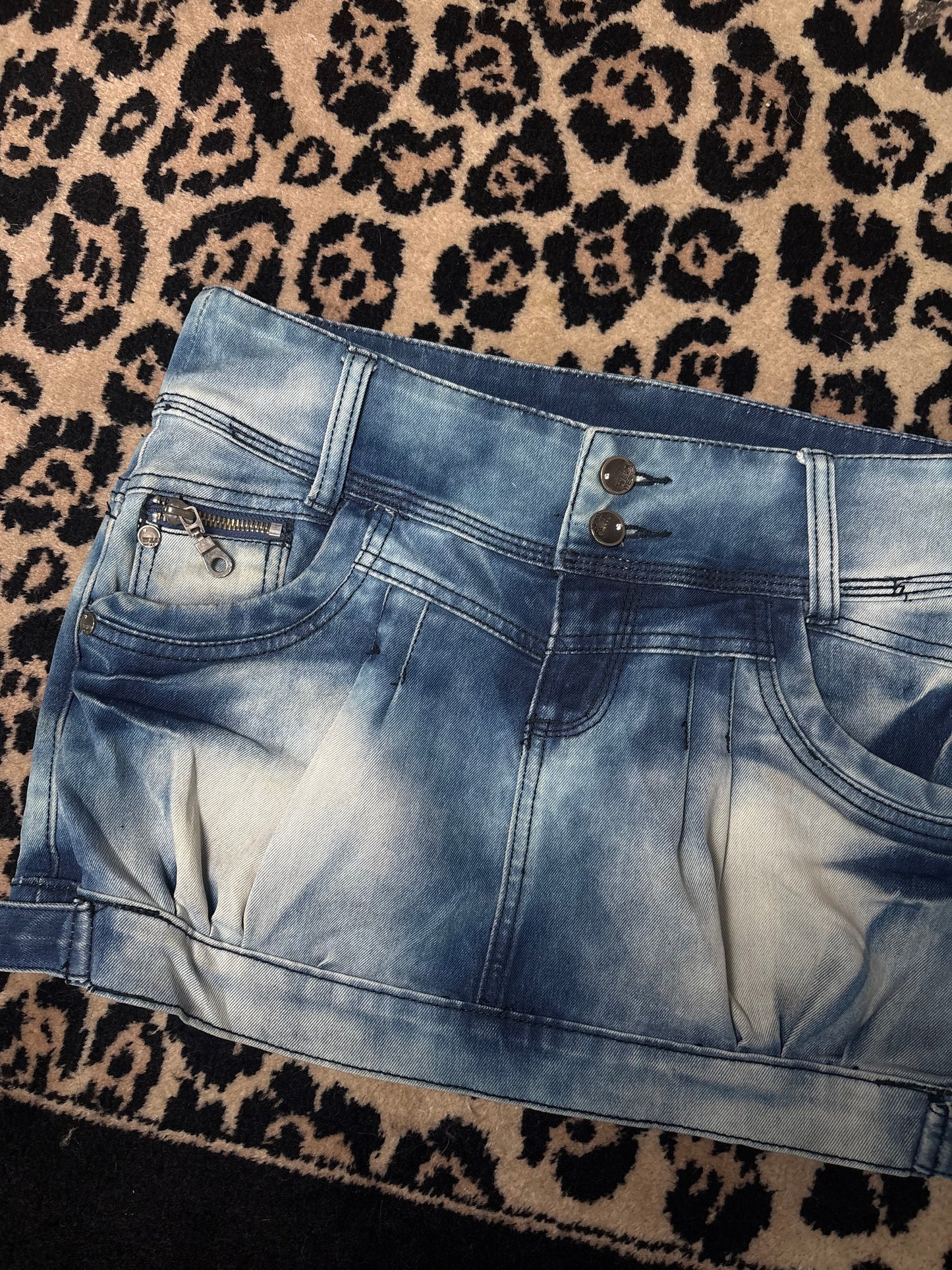 Denim mini skirt size M