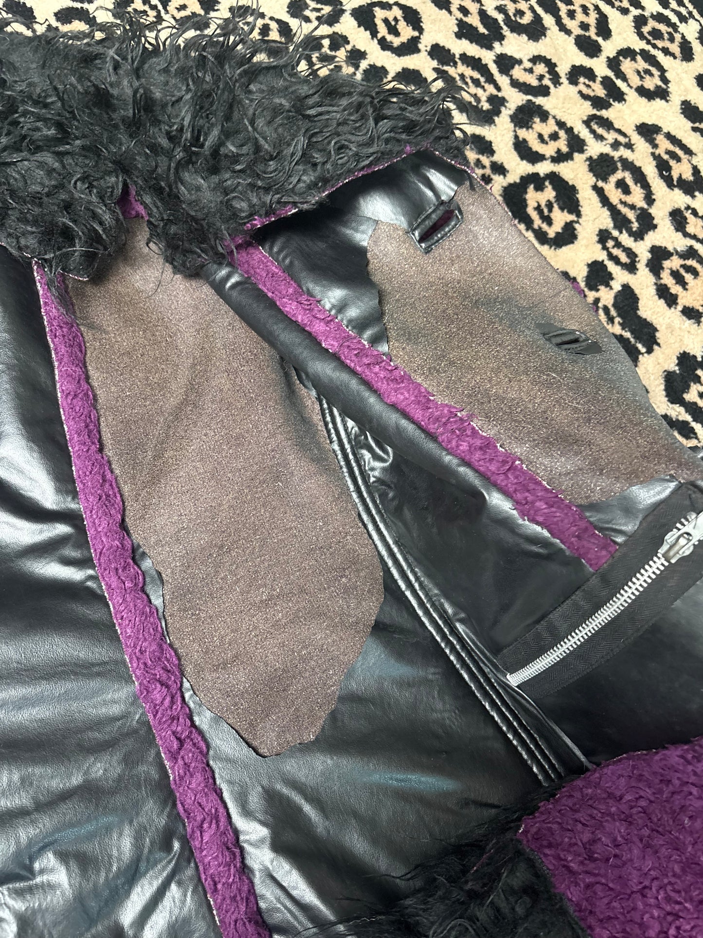 TRIPP purple and black coat size M